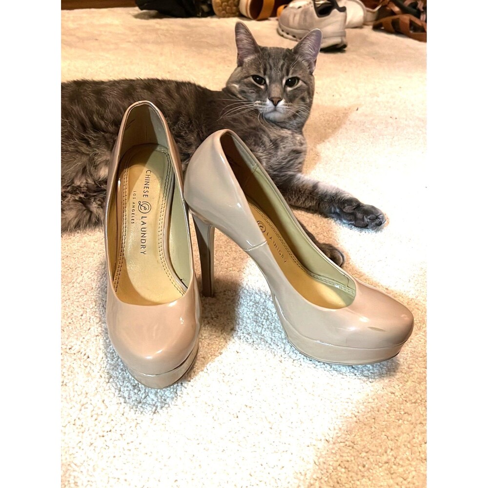 Chinese laundry 6 inch platform pumps pageant, runway, prom, nude